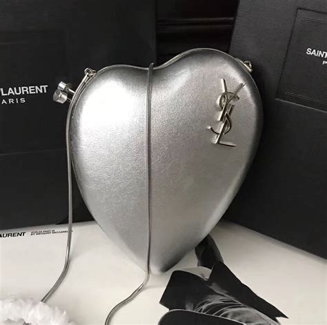 ysl heart case bag|YSL heart bag silver.